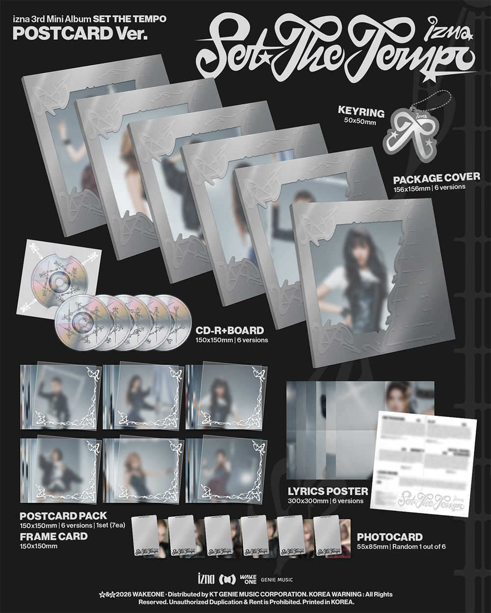 izna  3rd Mini Album [SET THE TEMPO] (POSTCARD Ver.) 
